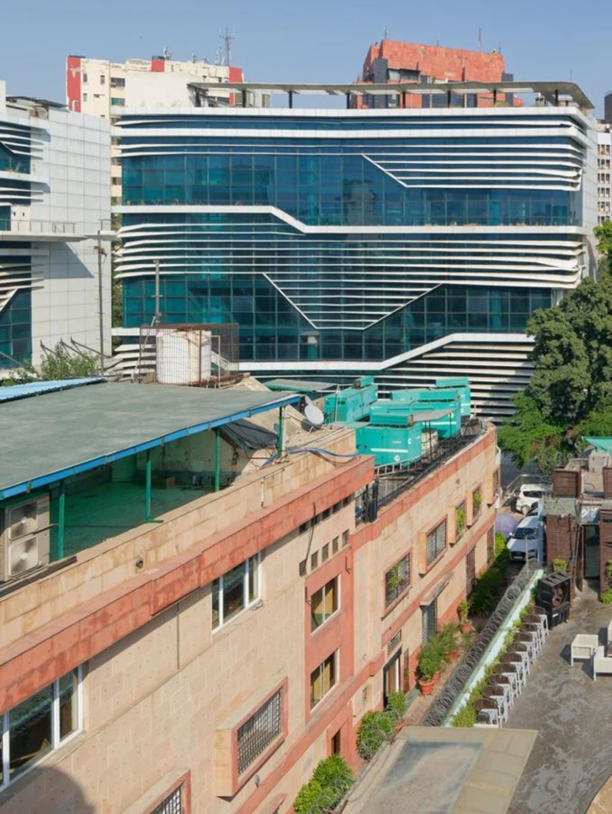 Aerial view showing neighbouring Shangri-La
